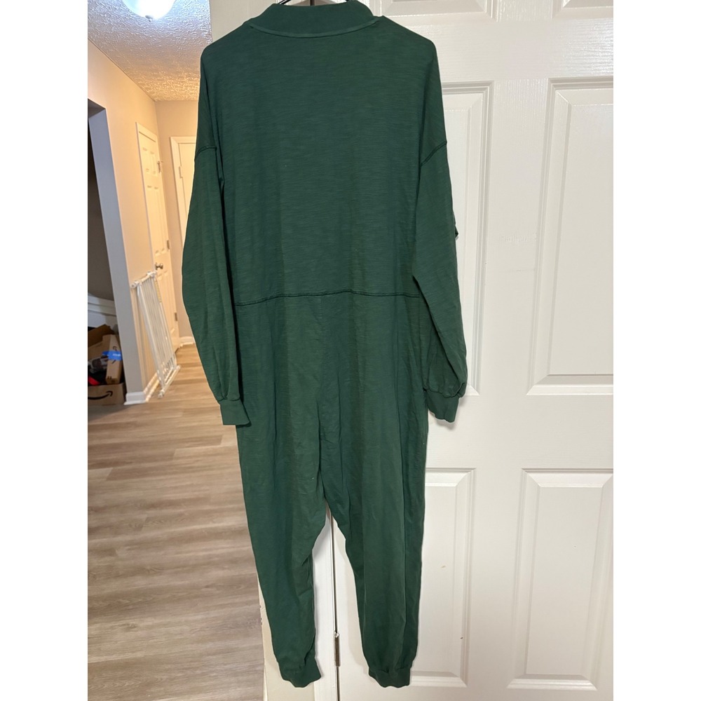 Free People Intimately Just Because Jumpsuit Green Slouchy Lounger OB656314 M - Picture 4 of 6